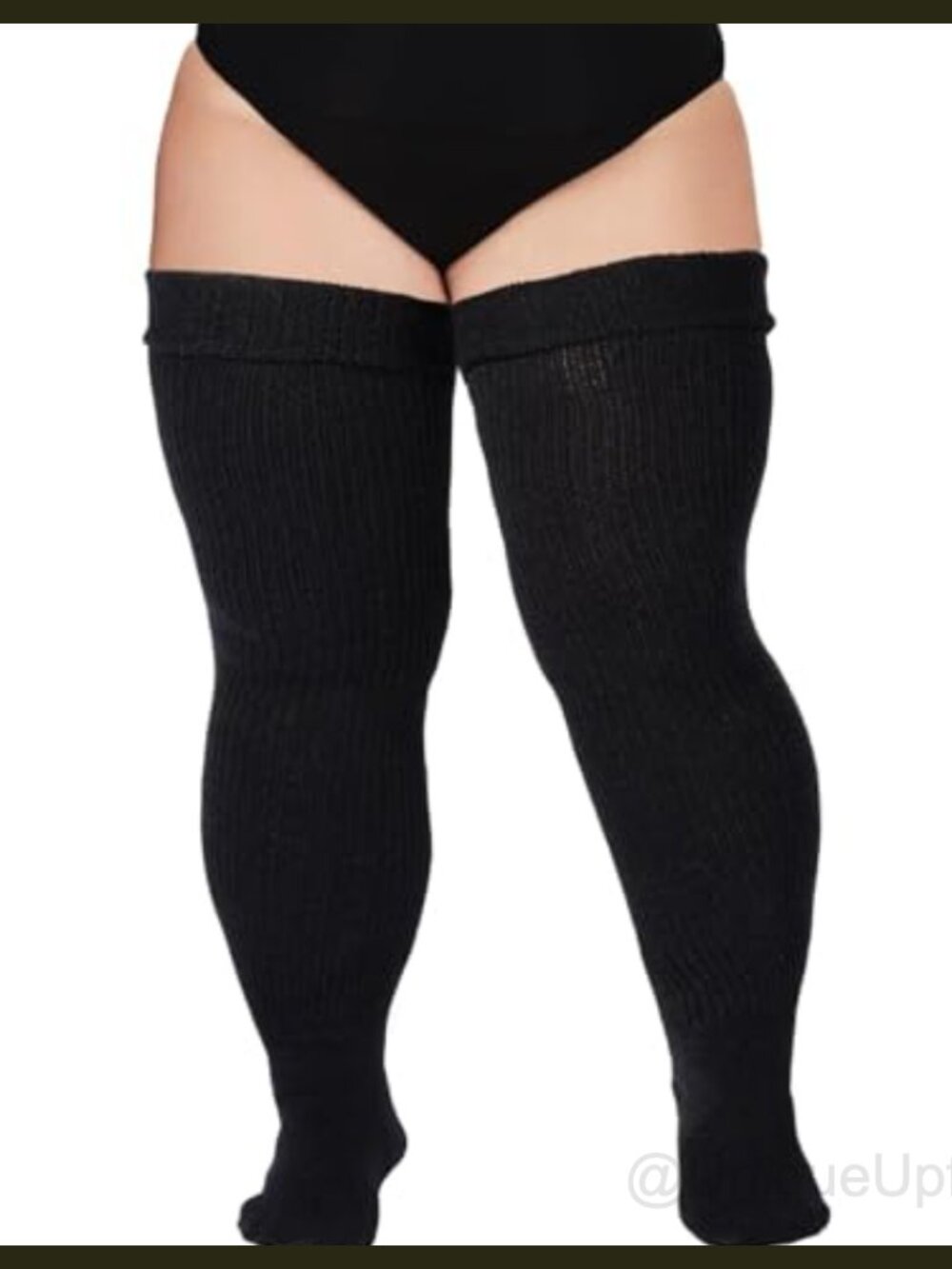 Plus Size Thigh High Socks Over the Knee Leg Warmers Acrylic Extra Long